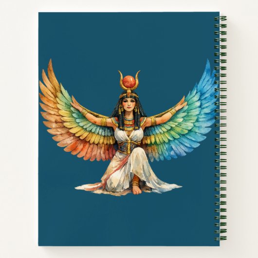 Carnet Winged Egyptian Goddess Mythology Inspired Design (Dos)