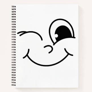 Carnet winking face Notebook