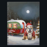 Carnet Winter Bulldog Caravan Christmas Adventure<br><div class="desc">Laissez-vous tenter par la magie d'une nuit d'hiver enneigée alors qu'une caravane glisse gracieusement à travers le paysage illuminé par la lune. La beauté sereine de la neige scintillante et l'éclat enchanteur de la lune créent une scène captivante, promettant une aventure de Noël inoubliable remplie de chaleur, de joie et...</div>