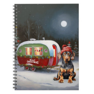 Carnet Winter Doberman Caravan Christmas Adventure