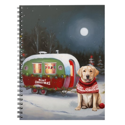 Carnet Winter Labrador Caravan Christmas Adventure (Devant)