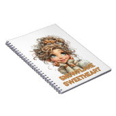 Carnet Winter Magic Cute Cozy Girl Spiral Notebook (Côté Droit)