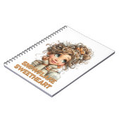 Carnet Winter Magic Cute Cozy Girl Spiral Notebook (Côté gauche)