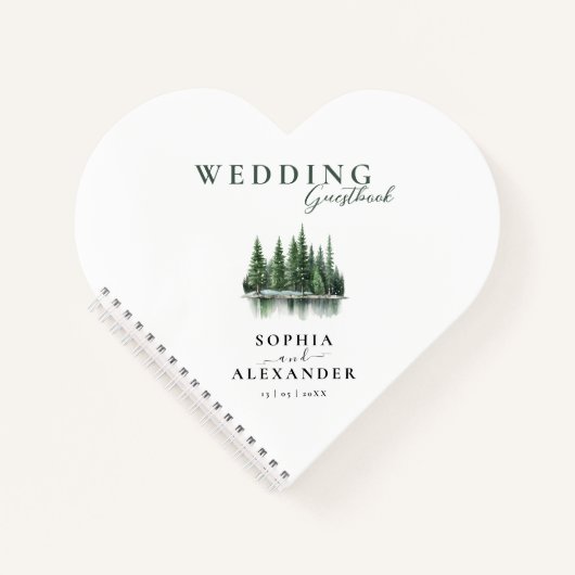Carnet Winter Pine Forest Wedding Guestbook (Devant)