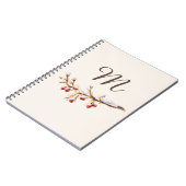 Carnet Winter Pinecone & Berry  Monogram (Côté gauche)