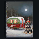 Carnet Winter Schnauzer Caravan Christmas Adventure<br><div class="desc">Laissez-vous tenter par la magie d'une nuit d'hiver enneigée alors qu'une caravane glisse gracieusement à travers le paysage illuminé par la lune. La beauté sereine de la neige scintillante et l'éclat enchanteur de la lune créent une scène captivante, promettant une aventure de Noël inoubliable remplie de chaleur, de joie et...</div>