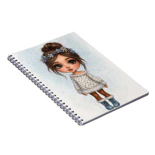 Carnet Winter Snowflake Girl Notebook  (Côté Droit)