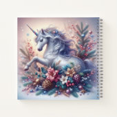 Carnet Winter Unicorn Magique Scène 5 - Personnaliser (Dos)