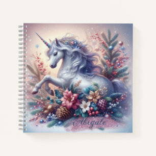 Carnet Winter Unicorn Magique Scène 5 - Personnaliser