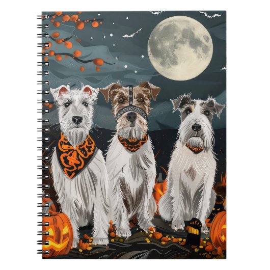 Carnet Wirefox Terrier Halloween Éffrayant (Devant)