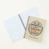 Carnet Witchy Librarian Library Card Book Lover Custom (Intérieur)