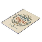 Carnet Witchy Librarian Library Card Book Lover Custom (Côté gauche)