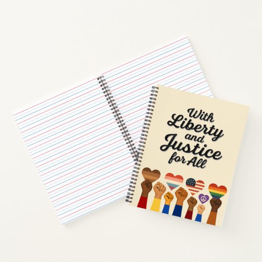 Carnet With Liberty and Justice for All Protest Freedom (Intérieur)
