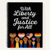 Carnet With Liberty and Justice for All Protest Freedom (Devant)