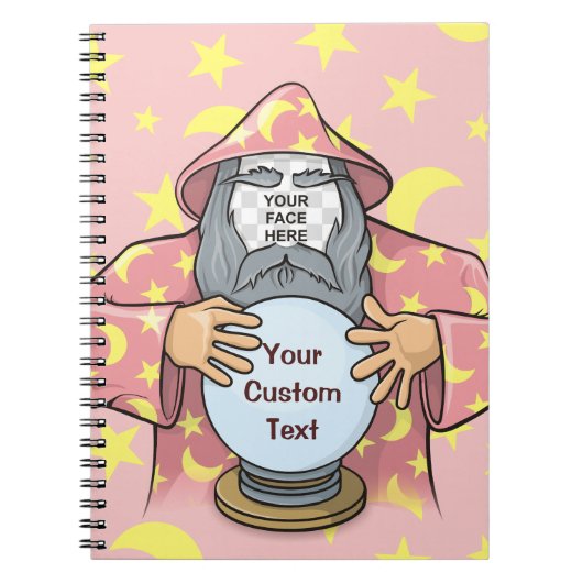Carnet Wizard with your face (Devant)
