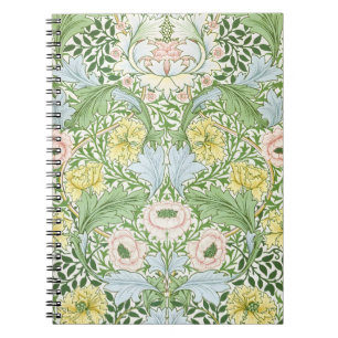 Carnet Wm Morris Myrtle Floral Art Nouveau Lumineux