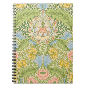 Carnet Wm Morris Myrtle Floral Art Nouveau Pastel