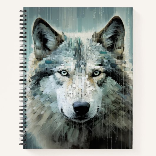 Carnet Wolf Animal Art Décor Peinture Mosaïque (Devant)
