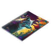 Carnet Wolf Animal Portrait Peinture Faune En Plein Air (Côté gauche)