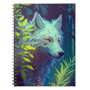 Carnet Wolf Animal Portrait Peinture Faune En Plein Air