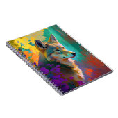 Carnet Wolf Animal Portrait Peinture Faune En Plein Air (Côté Droit)