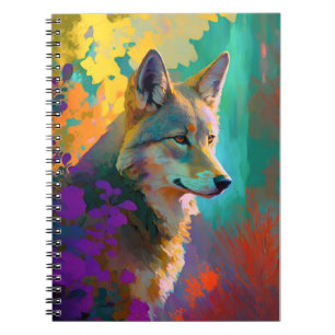 Carnet Wolf Animal Portrait Peinture Faune En Plein Air