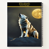 Carnet Wolf chante sous la lune brillante (Dos)