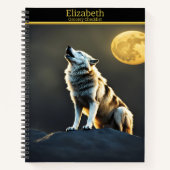 Carnet Wolf chante sous la lune brillante (Devant)