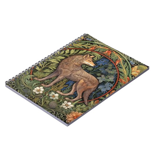 Carnet Wolf dans la forêt Art nouveau (Côté gauche)