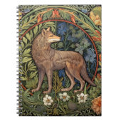 Carnet Wolf dans la forêt Art nouveau (Devant)