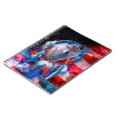 Carnet Wolf et Dreamcatcher en drapeau américain (Côté gauche)