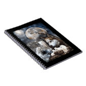 Carnet Wolf Family Moon Winter Mountain Wolfs (Côté Droit)