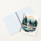 Carnet Wolf Faune Animaux Nature Extérieure Aquarelle (Intérieur)