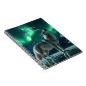 Carnet Wolf Howling Under the Northern Lights (Côté Droit)