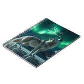 Carnet Wolf Howling Under the Northern Lights (Côté gauche)