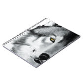 Carnet Wolf Portrait noir blanc (Côté gauche)