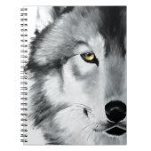 Carnet Wolf Portrait noir blanc (Devant)