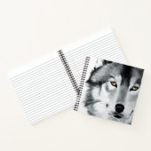 Carnet Wolf Portrait noir blanc (Intérieur)