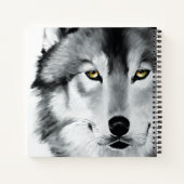 Carnet Wolf Portrait noir blanc (Dos)