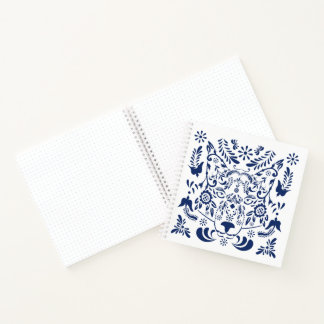 Carnet Wolf traditionnel motif populaire