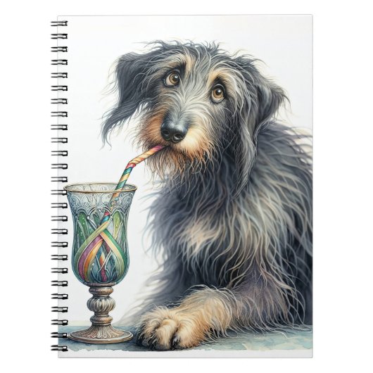 Carnet Wolfhound irlandais avec soda (Devant)