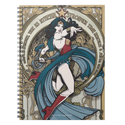 Carnet Wonder Woman Art Nouveau Panel (Devant)