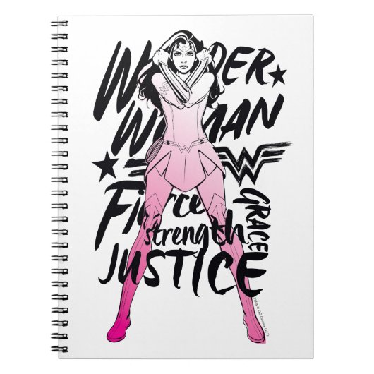 Carnet Wonder Woman Brush Typography Art (Devant)