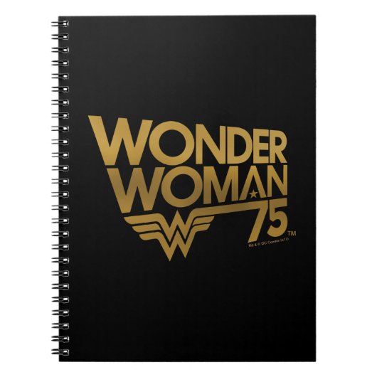 Carnet Wonder Woman Logo Or du 75e anniversaire (Devant)