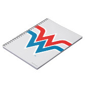 Carnet Wonder Woman logo rouge blanc et bleu (Côté gauche)