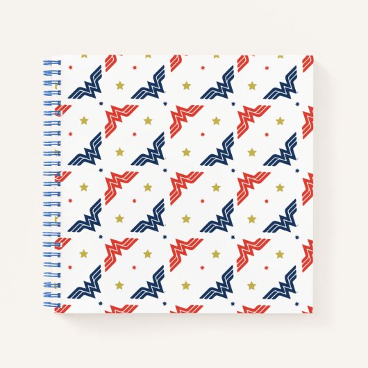 Carnet Wonder Woman Motif du logo rouge et bleu (Devant)