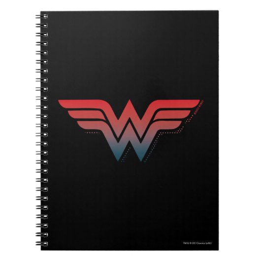Carnet Wonder Woman Red Blue Gradient Logo (Devant)
