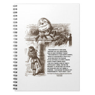 Carnet Wonderland Alice Humpty Dumpty Conversation Citati