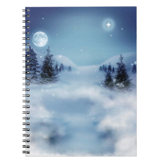 Carnet Wonderland d'hiver de nuit (Devant)