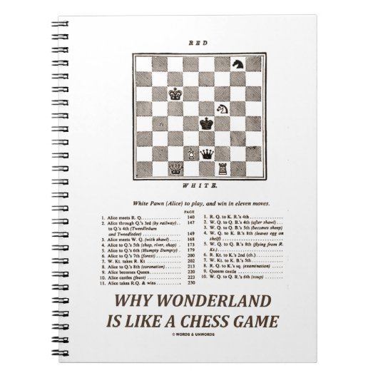 Carnet Wonderland Is Like A Chess Game (Devant)